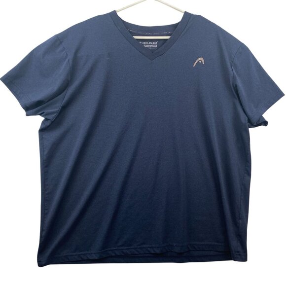 Head Mens T-Shirt 3XL V-Neck Hypertek Dark Blue Athletic - Picture 1 of 6